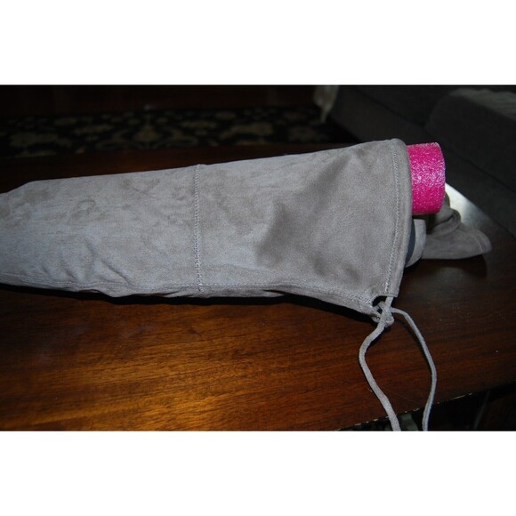 Unisa Boots Womens 8 1/2 M Tall Sock Over The Knee Beige Faux Suede Tie Pull On - Picture 5 of 5